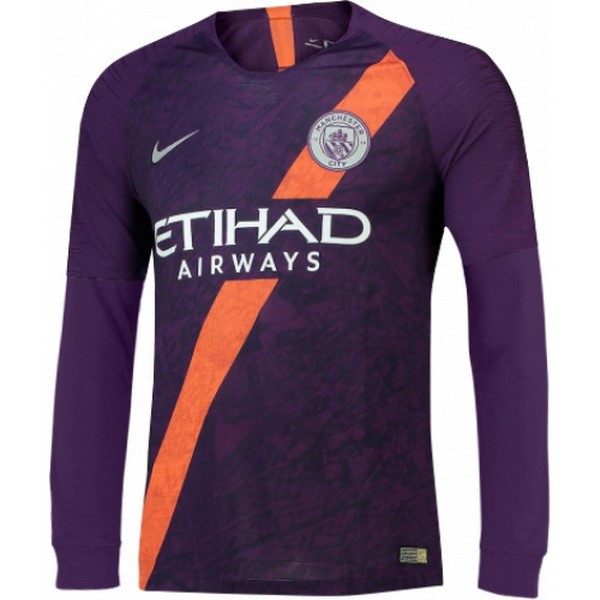 Camiseta Manchester City Tercera equipación ML 2018-2019 Purpura